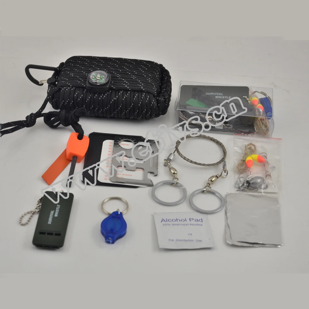 2016 trending hot products wholesale alibaba paracord grenade disaster zombie survival kit for outdoor and mountain climbing