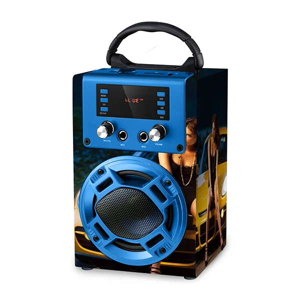 Christmas gift oem colorful portable wireless wood speaker