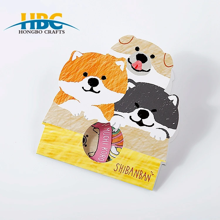 Funny animal shaped star shaped sticky note pad / dog shape sticky notes