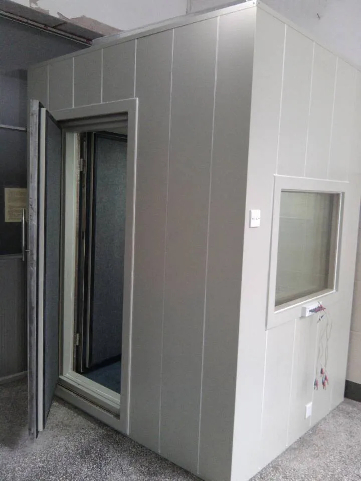 Acoustic booth for audiometry tests in clinic