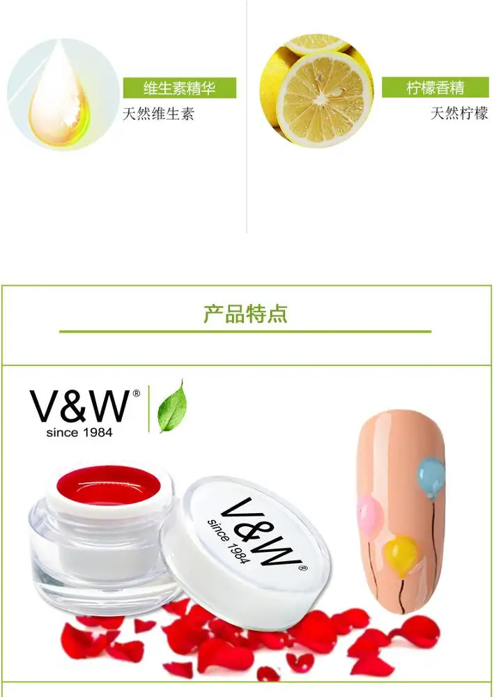 V&W 500 Colors 3D Nail Art Paint Color Gel Draw Painting Acrylic Color UV Gel DIY Nail Art