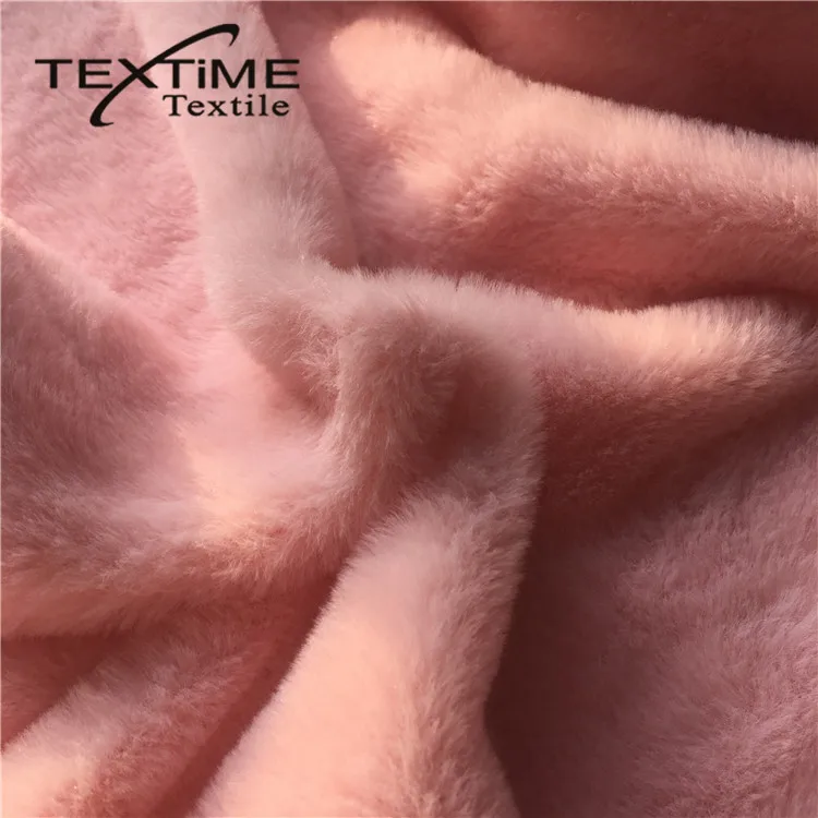 Energy-Saving Plushed Soft Polyester Imitation Rabbit Faux Fur Fabric