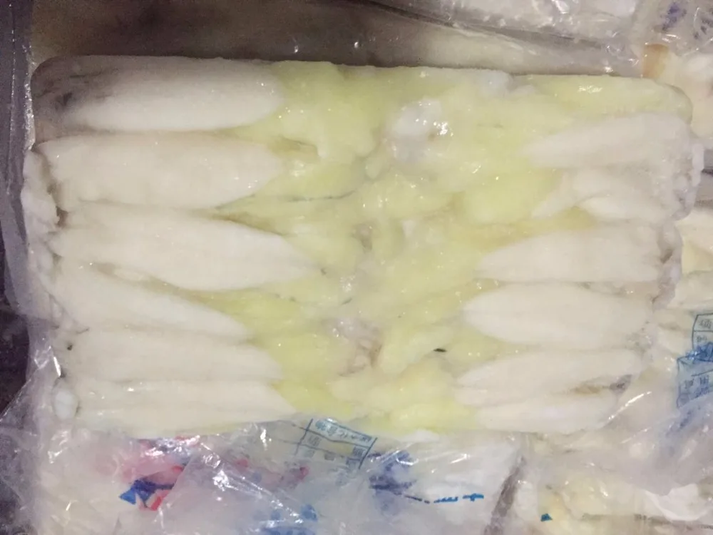 nutritious white part frozen Frozen Peru squid roe raw material block in stock