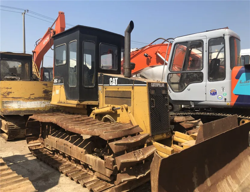 Used caterpillar D5C mini crawler bulldozer with ripper made in Japan for sale
