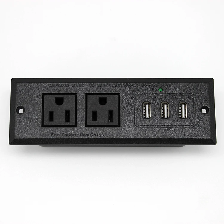 BY213, оптовая продажа, 5 В, 2,1 А, американский умный удлинитель, розетка питания с 3 USB-портами S023