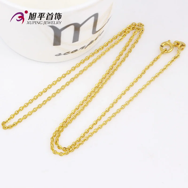 xuping jewelry brass gold plated chain, women fashion cheap sell lots of necklaces