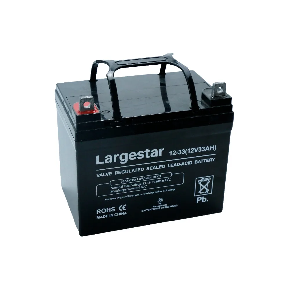 Quick delivery rechargeable deep cycle sealed gel vrla battery 12v 33ah