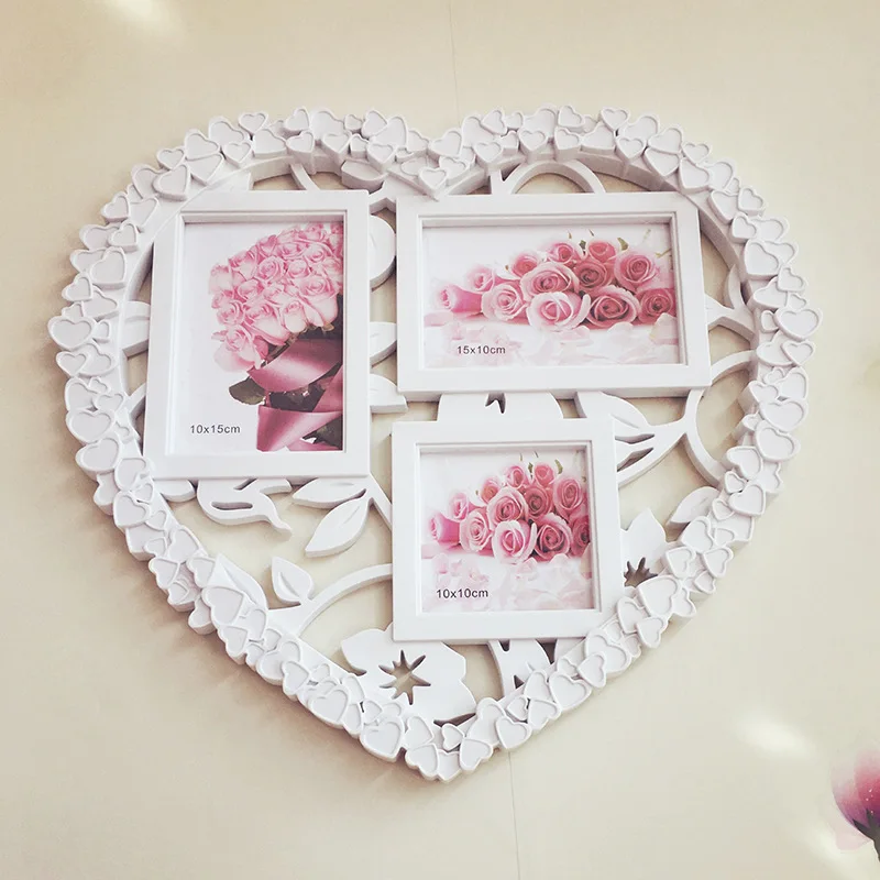 Wholesale Stock Small Order Household Wall Decoration Heart Shaped Photo Frame