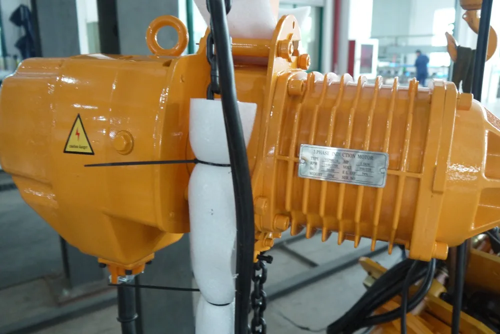 Vanbon top seller 2 ton dual speed with motorized trolley electric chain hoist for sale