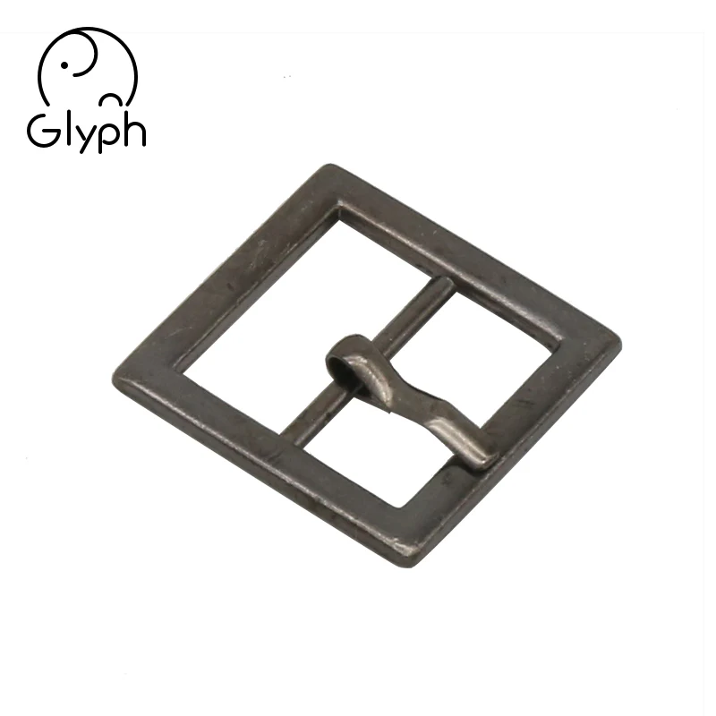 Antique silver brass metal 20mm size square metal buckle belt pin buckle for handbags