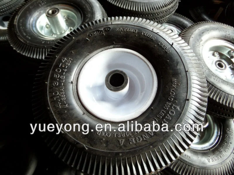
4.10/3.50-4 pneumatic wheel ,10 inch rubber wheel ,hand trolley wheels 