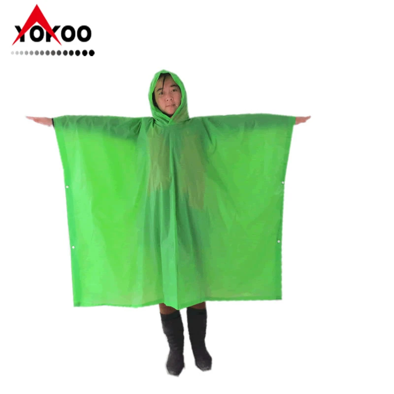 
0.10mm PVC Rain Poncho Reusable PVC rain cape 