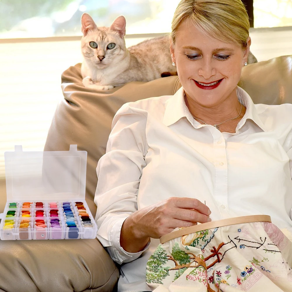 Bamboo Embroidery Hoop Ring Frame Set DIY Cross Stitch Machine Sewing Accessories DIY Cross Stitch Needle Craft