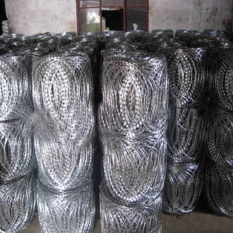 
sj hot dipped galvanized barbed wire/razor barbed wire burglar mesh 