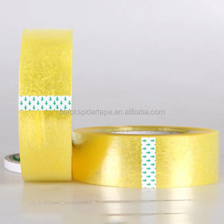 Custom logo Printing Yellowish Adhesive  Bopp Packing Tape Transparent  Waterproof  Cello Tape
