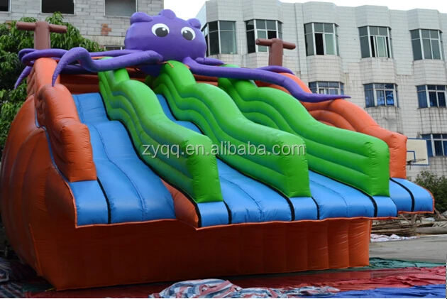 Hot Beach Entertainment Cartoon Inflatalbe Huge Dual Water Slide