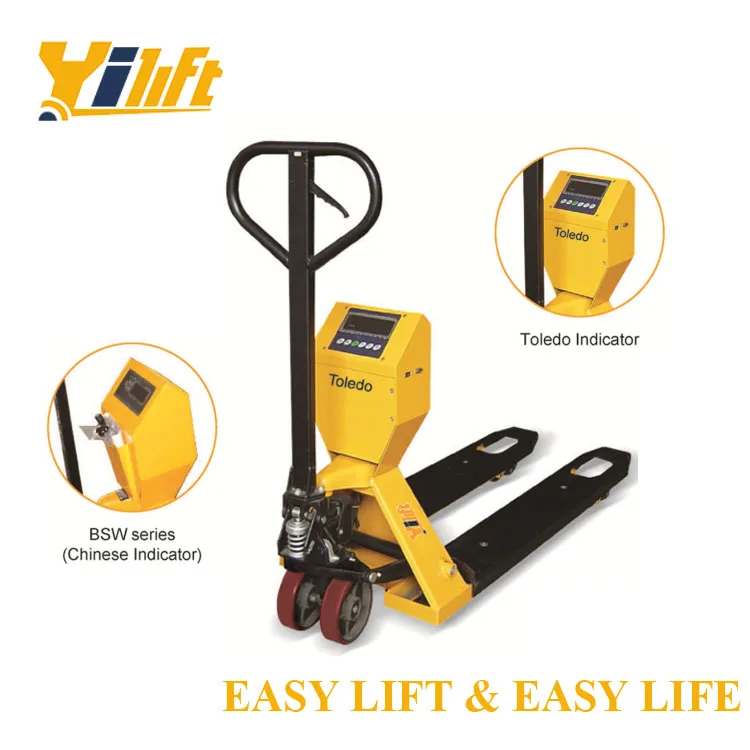 YI-LIFT Hot Sale High Quality 2000kg Weight Scale Hand Pallet Truck