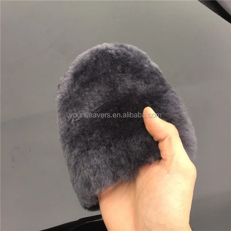 Lambswool Sheepskin Lambs Wool Car Wheel Cleaning Wash Pad Mitt Glove