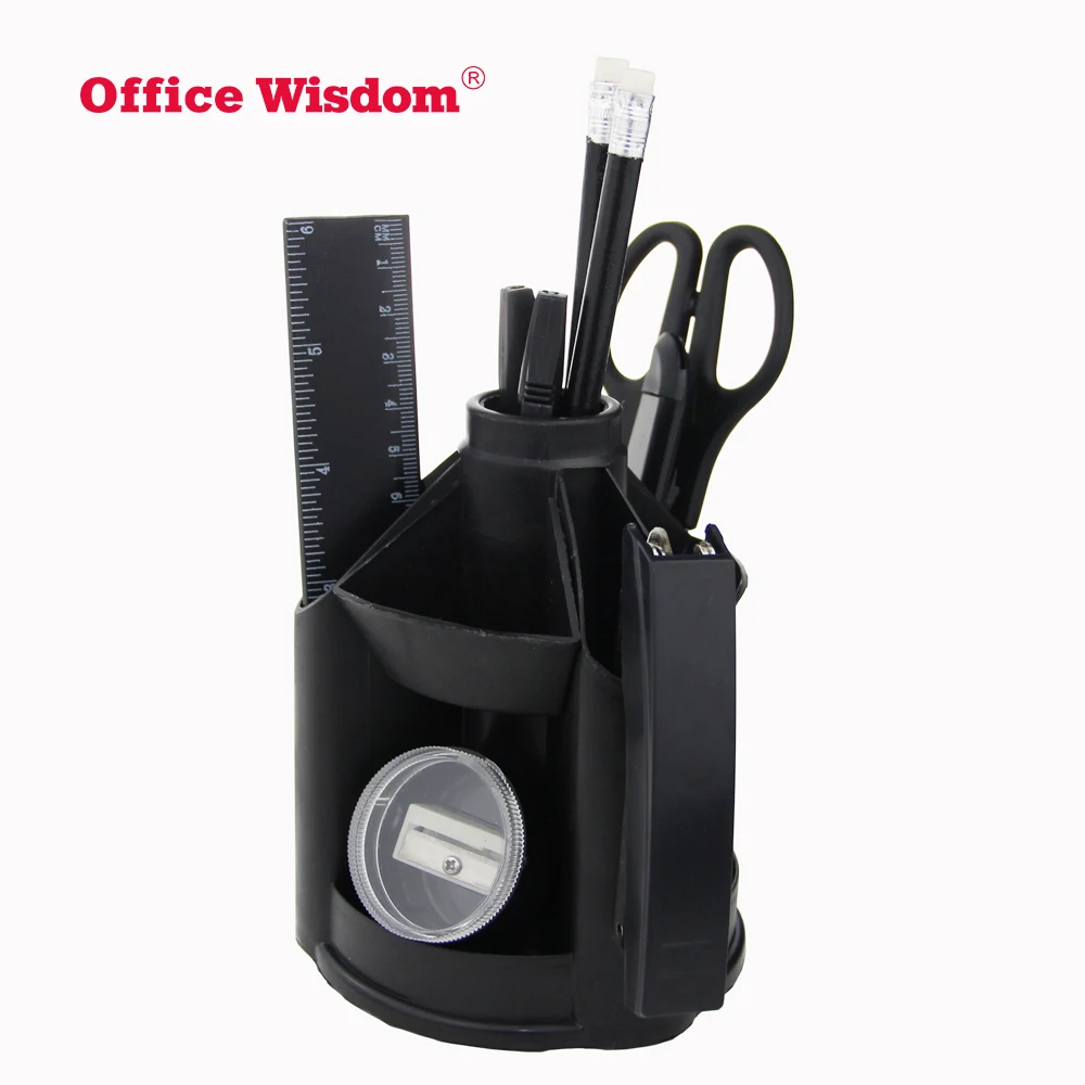 Multifunctional office stationery supply 13 kinds plastic holder variety stationery set stationery desk organizer