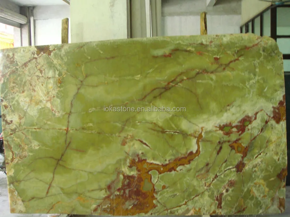
light green onyx translucent marble slab 