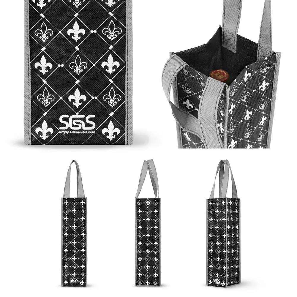 custom 6 bottle wine bag,non woven wine bags for wine