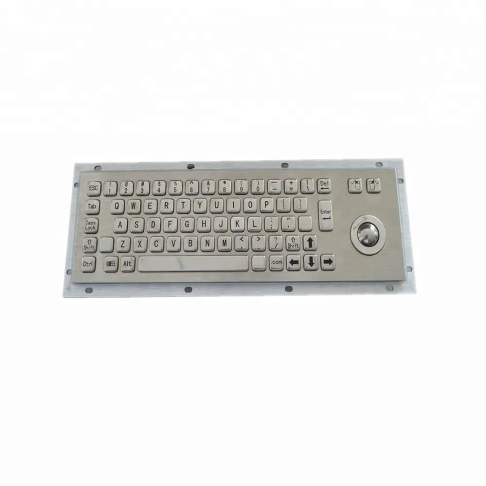 stainless steel keyboard with 89 keys and optical trackball