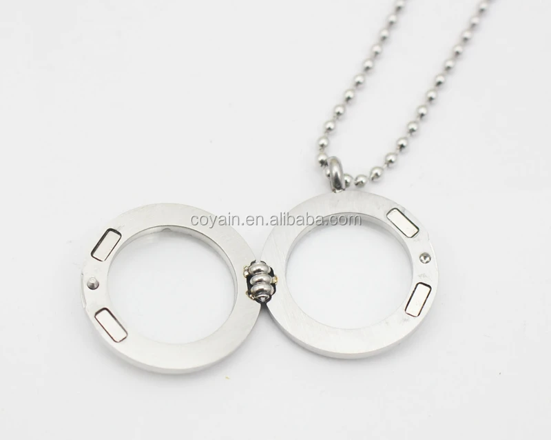 fashion Trendy Christmas gift silver locket photo pendant with crystal for women