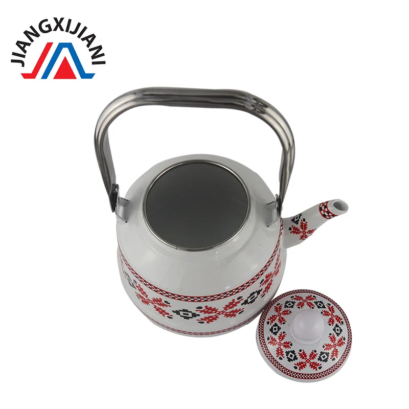 
Good quality OEM Bell Shape Cast Iron Kettle enamel tea kettle stainless steel handle 
