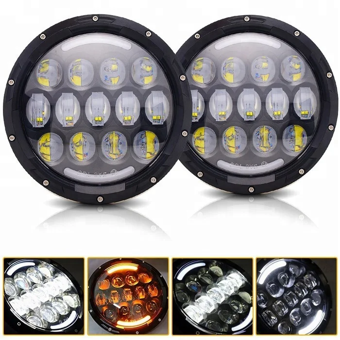 High Quality 7 inch 75w round 750 sportster 883 for jeeps wrangler jk led motorcycle headlight For JK TJ FJ Hummer