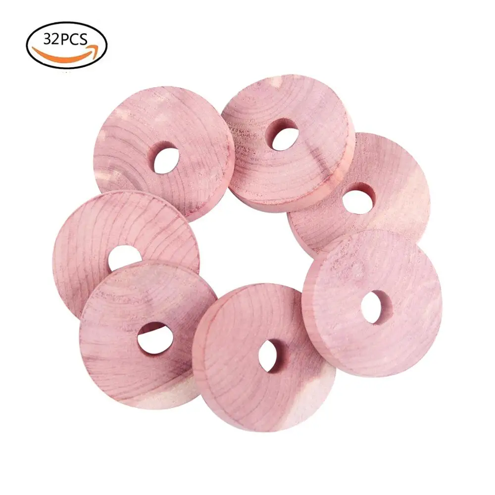 Ningbo Embody hot sale red cedar ring wardrobe for cabinet and high quality aromatic wooden clothes hanger cedar ring