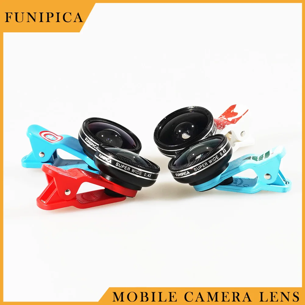 Смартфон фотографии Камера FUNIPICA оригинальный 0.4x Широкоугольный клип Объектив для