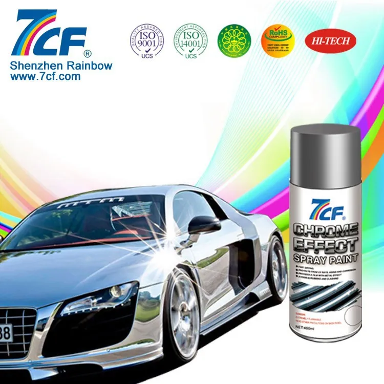 7CF Silver Mirror Chrome Paint For Cars/ auto parts spray paints factory price