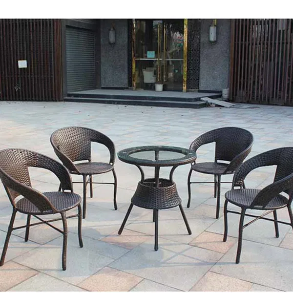 Outdoor luxury waterproof chairs tables used Coffee House furniture outdoor