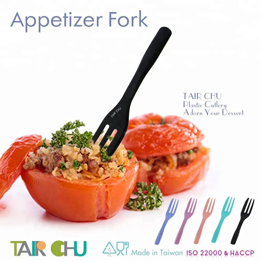 9cm PS Plastic Cutlery Heart Shape Spoon and Cake Fork