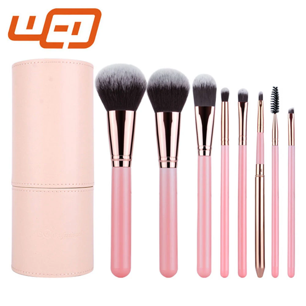 Оптовая Private Label Русалка 8 шт. Блеск Кристаллов Уголь Шерсть Косметический набор Кистей Для Макияжа