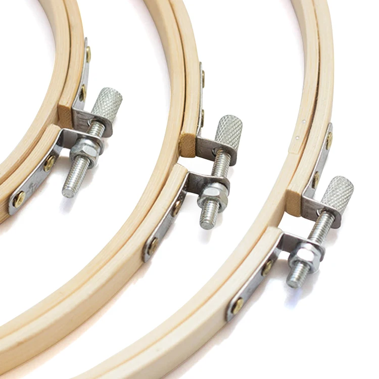 
Round Natural Bamboo Embroidery Hoop For Cross Stitch 