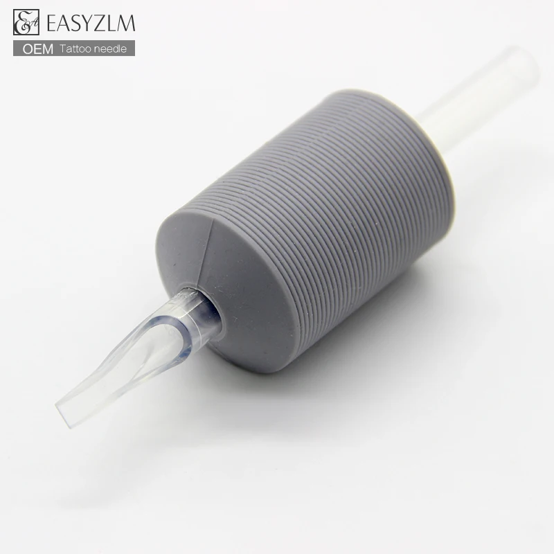 Tattoo Disposable Hot selling Plastic Handle Grip Grey Rubber Adjustable Tattoo Grip