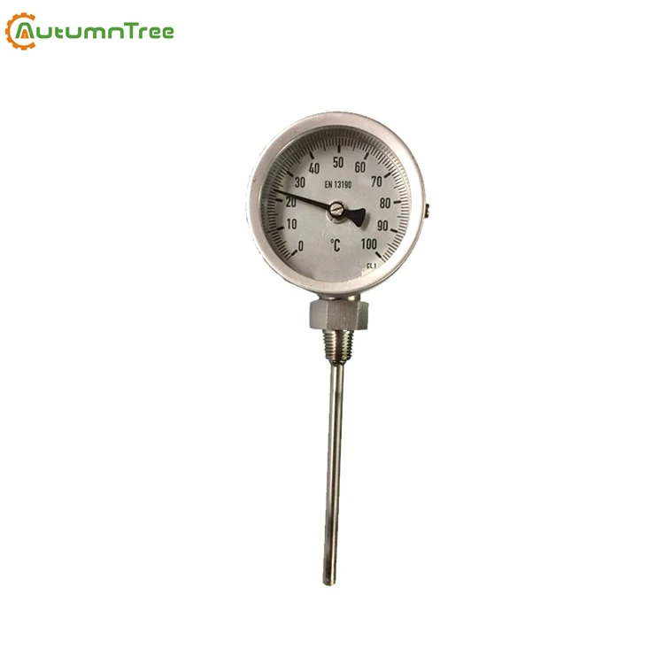 1.5% 63mm precision bimetal industrial thermometer digital borehole type