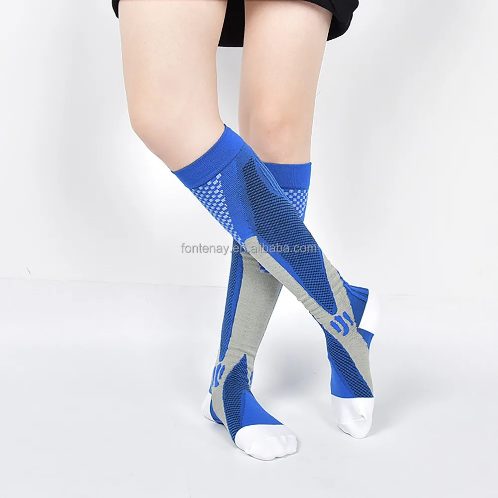 Custom Logo Unisex Running Golf Thigh High Sport Sock Young Men Copper Stockings Compression Medical Compression Stockings World
