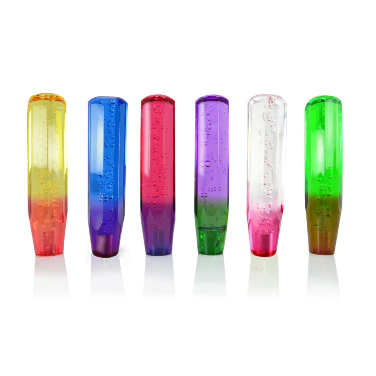 JDM Racing Culture 20CM Octagon Crystal Air Bubble Shift knob Universal Shifter Shift Gear With Double Color