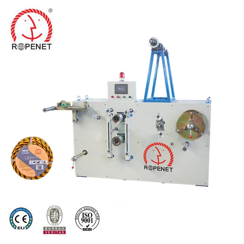 semi automatic Braided twisted pp raffia rope cross winding coiler winder coiling machine