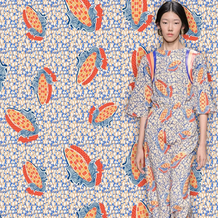 Eco-Friendly No Moq Design Your Own Floral Digital Print Mikado Satin Fabric Custom Printed Satin Chiffon Fabric For Dress