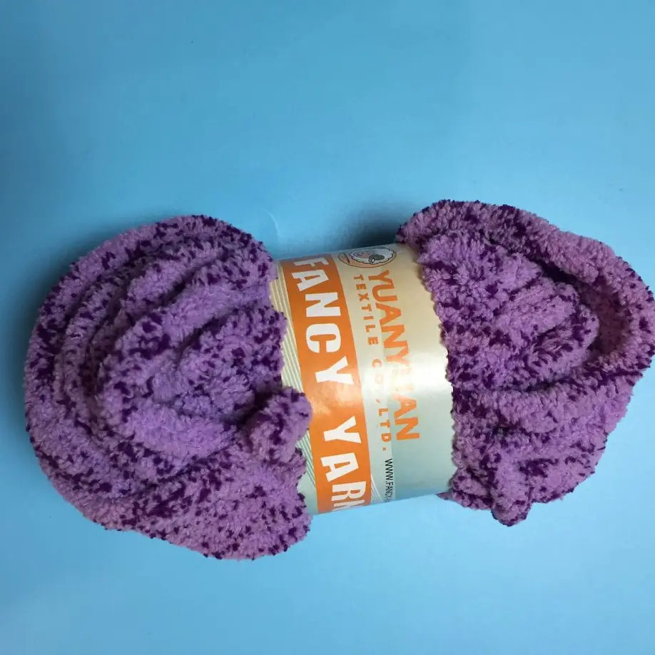 Цветная синель необычная трикотажная пряжа для шарфов и