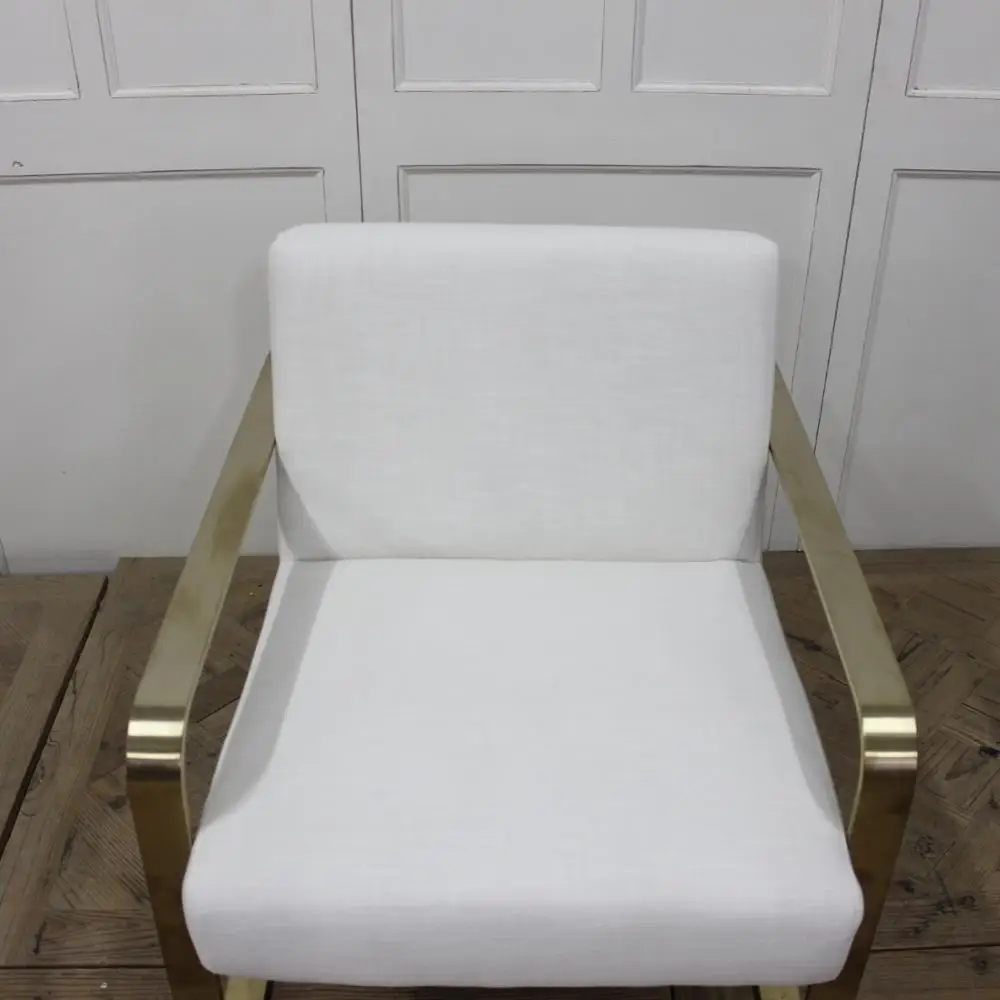 Golden modern industrial stainless steel  single sofa chair sofa sets