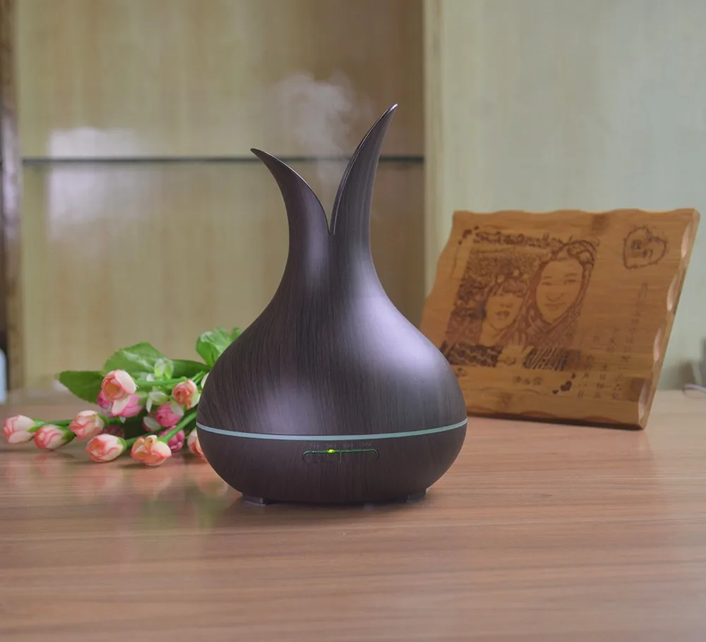 New product ideas 2018 Best selling easy home Wooden grain air home ultrasonic aroma mist humidifier 400ml essential oil diffuse
