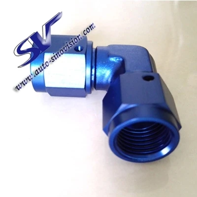 AN3,4,6,8,10,12,16 90 degree FORGED FEMALE SWIVEL COUPLER for oil cooler, turbo charger, braking