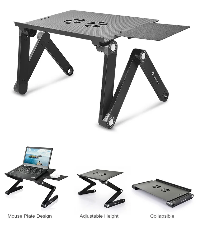 Flexible laptop stand with USB cooling fan