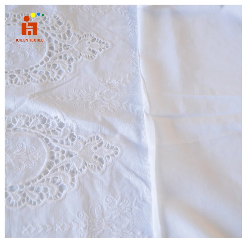 HLPC351 Water Chemical Embroidery Lace Fabric Cotton Border Embroidery Fabric