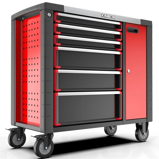 Ningbo Kinbox 6 Drawer  Industrial Quality 38 Inch Tools Box For Car