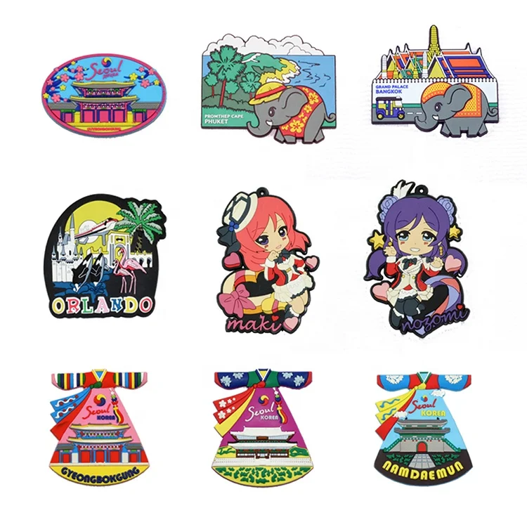 Wholesale special design rubber 3D cute soft pvc custom fridge magnet